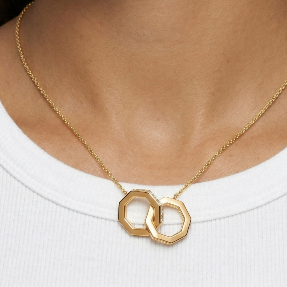 Lab-grown diamond pendant necklace in 18K white gold — Van Inn Diamonds Antwerp