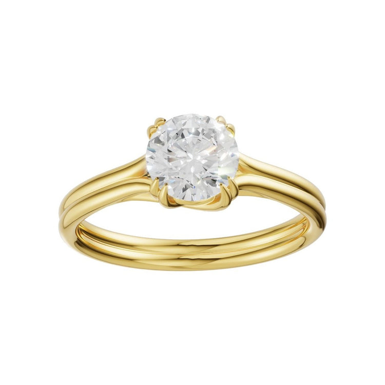 Lab-grown diamond solitaire ring in 18K white gold — Van Inn Diamonds Antwerp