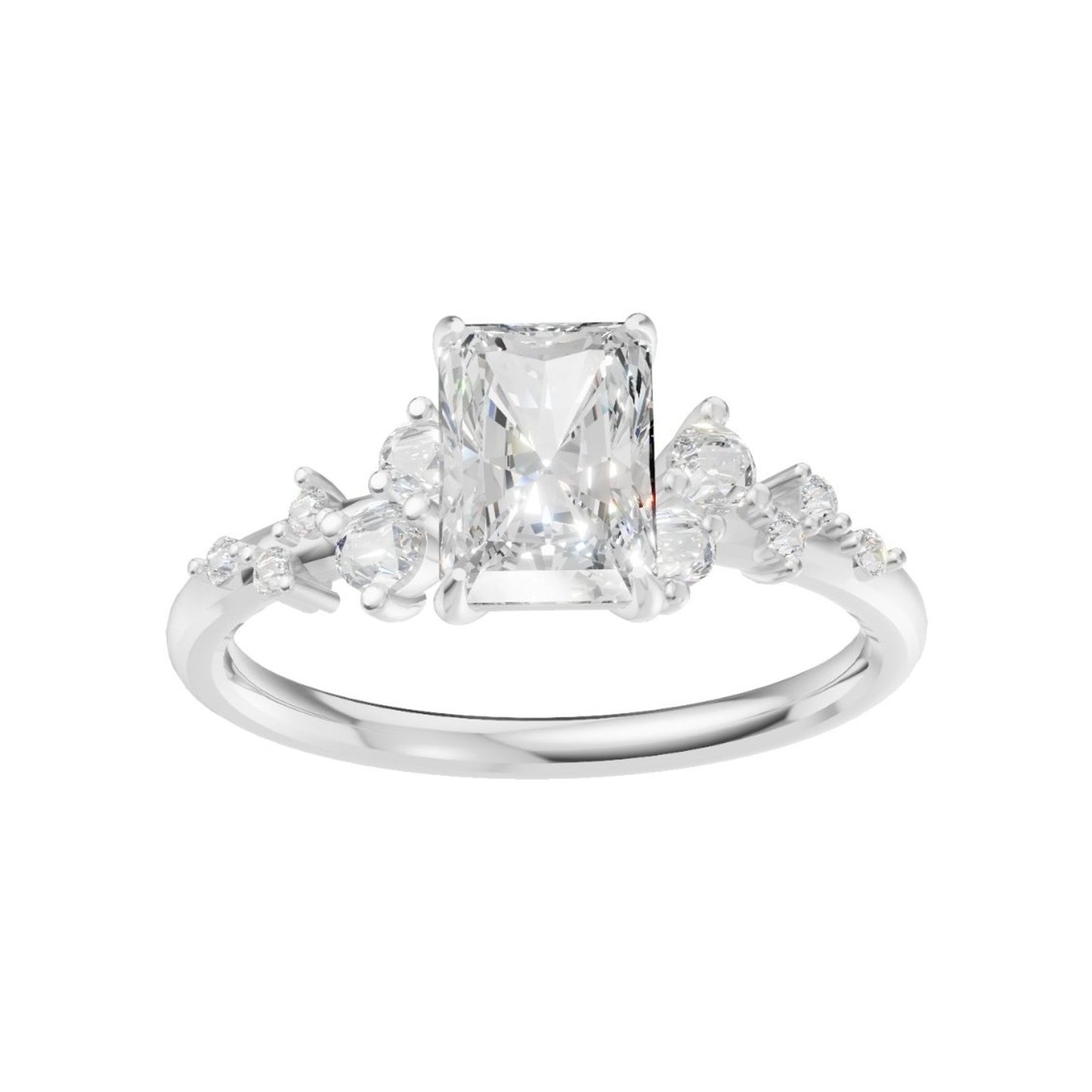 18K White Gold