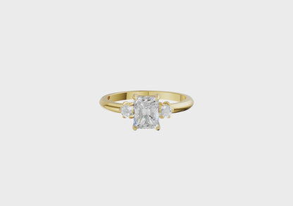 The Facet Emerald Cut Lab Diamond Ring