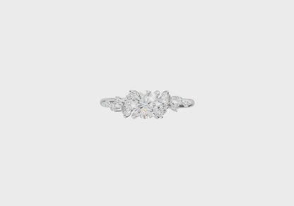 Prstan Briar z laboratorijskim diamantom okrogle oblike