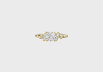 Prstan Briar z laboratorijskim diamantom okrogle oblike